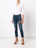 embroidered flower jeans 