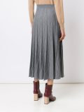 pleated midi skirt