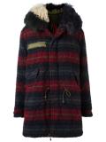plaid hooded coat