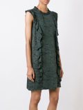 ruffled round neck dress