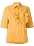 ruffle pocket shirt