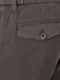 shorts with button closure flap pockets