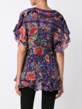 ruffled floral blouse