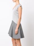 colour block asymmetric dress