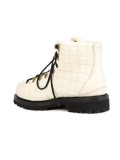 quilted lace up ankle boots