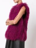 shearling gilet