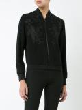 floral applique bomber