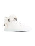 buckled hi-top sneakers