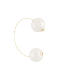 double pearl loop earring