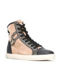metallic texture hi-tops