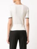 ribbed detail knitted top