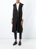sleeveless double breasted coat