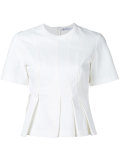 short-sleeved flared top