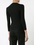 slim-fit ribbed blouse