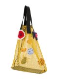 crochet flower mesh shopper