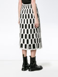 check pleated skirt