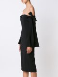off shoulder flared sleeve dress