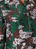 floral jacquard fitted jacket