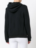 embossed logos zip up hoodie
