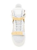 double strap hi-top sneakers