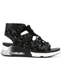 trainer-style sequin sandals