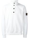buttoned roll neck pullover