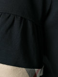 T-shirt with check trim ruffles