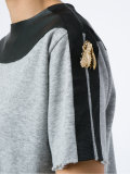 leather trim top