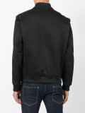 ribbed collar bomber jacket