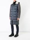 panelled padded coat