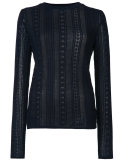 lace stitch lined jumper