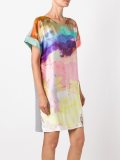 watercolour print dress