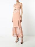 cut-off detailing mid dress