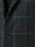 plaid single breasted blazer