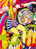 psychedelic motif clutch 