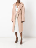 board lapel belted coat