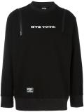 embroidered logo zip-up sweatshirt