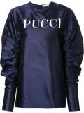 logo print blouse