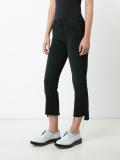 frayed cropped jeans