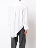 pinstriped asymmetric shirt