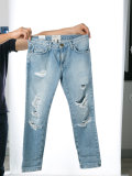 cropped distressed jeans 