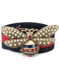 bee embellished web belt 