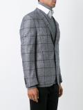 checked buttoned blazer