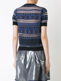 sheer detail knitted T-shirt