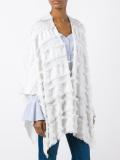 fringed open cardigan