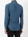 slim-fit denim shirt