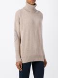 embellished elbow patch jumper