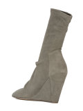 sock wedge booties