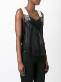 contrast strap lace camisole