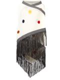 embroidered fringed wide scarf